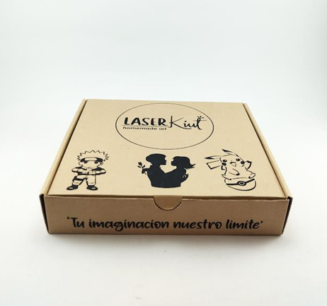 Caja microcorrugada decorativa 25 x 25 x 5 cm