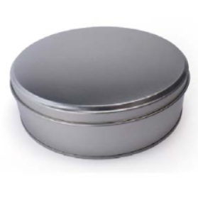Envase metálico de hojalata 18.6 x 5.5 cm plata