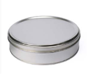 Envase metálico de hojalata 21.9 x 5.5 cm plata