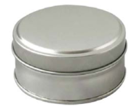 Envase metálico de hojalata 8.8 x 4 cm plata